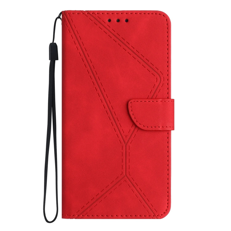 STITCHING Knižkové puzdro pre Apple iPhone 15 Plus - červené