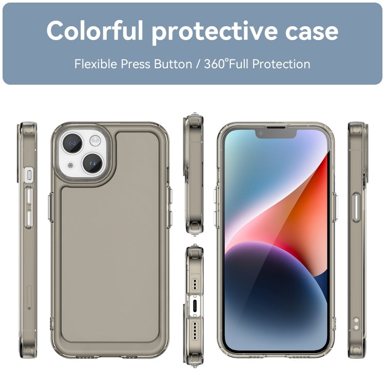 CANDY Zadný obal pre Apple iPhone 15 Plus - sivý