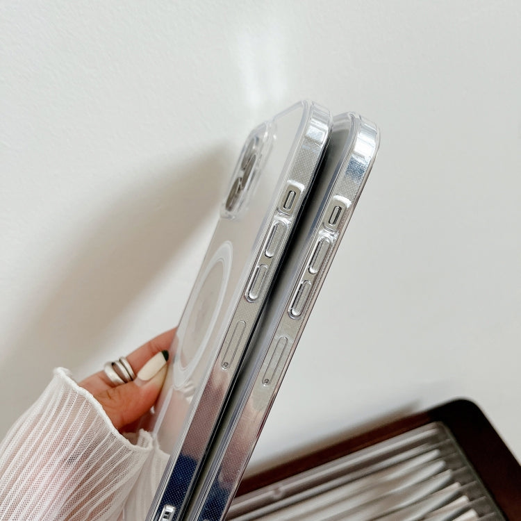 MagSafe Magnetic Zadný obal pre Apple iPhone 15 Plus - priesvitný