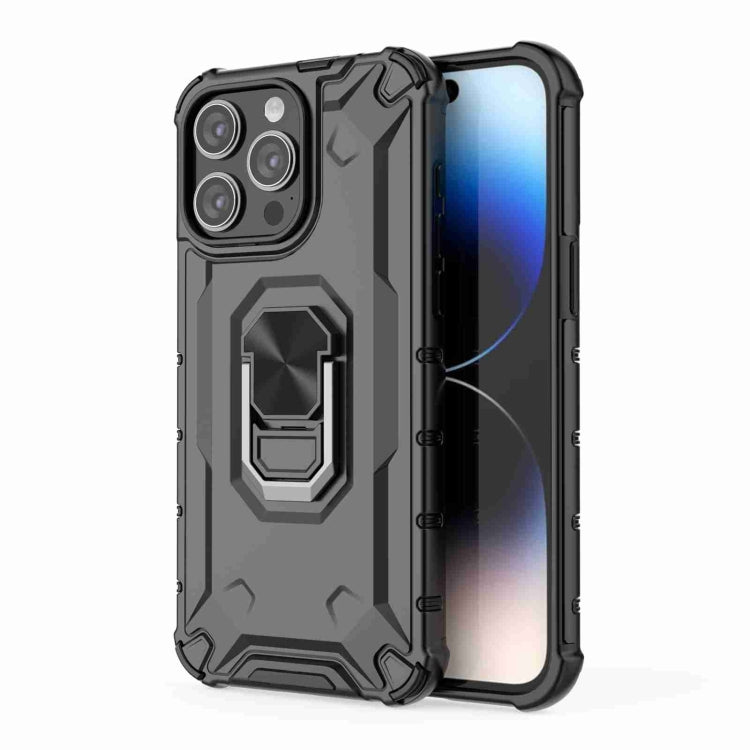 RING ARMOR Tvrdený kryt pre Apple iPhone 15 Pro - čierny