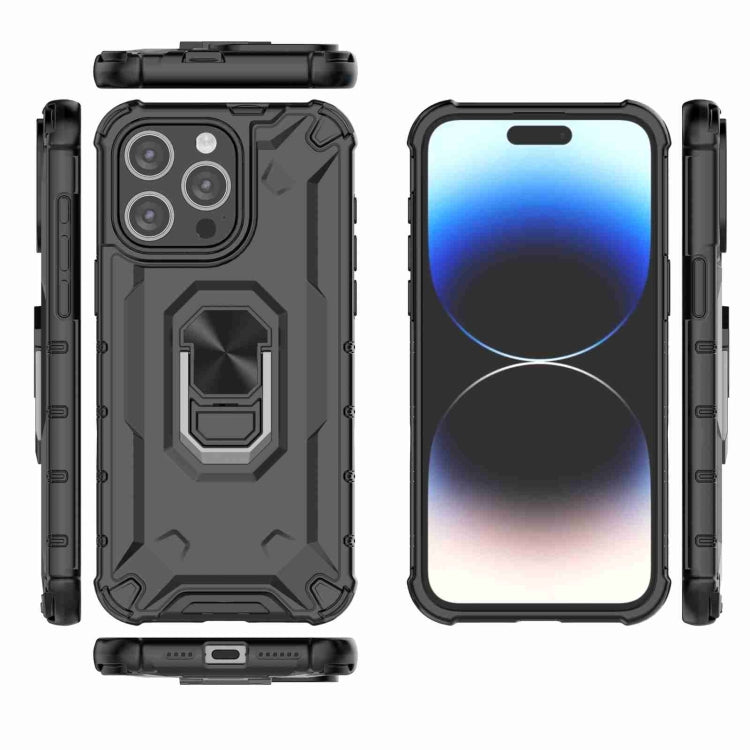 RING ARMOR Tvrdený kryt pre Apple iPhone 15 Pro - čierny