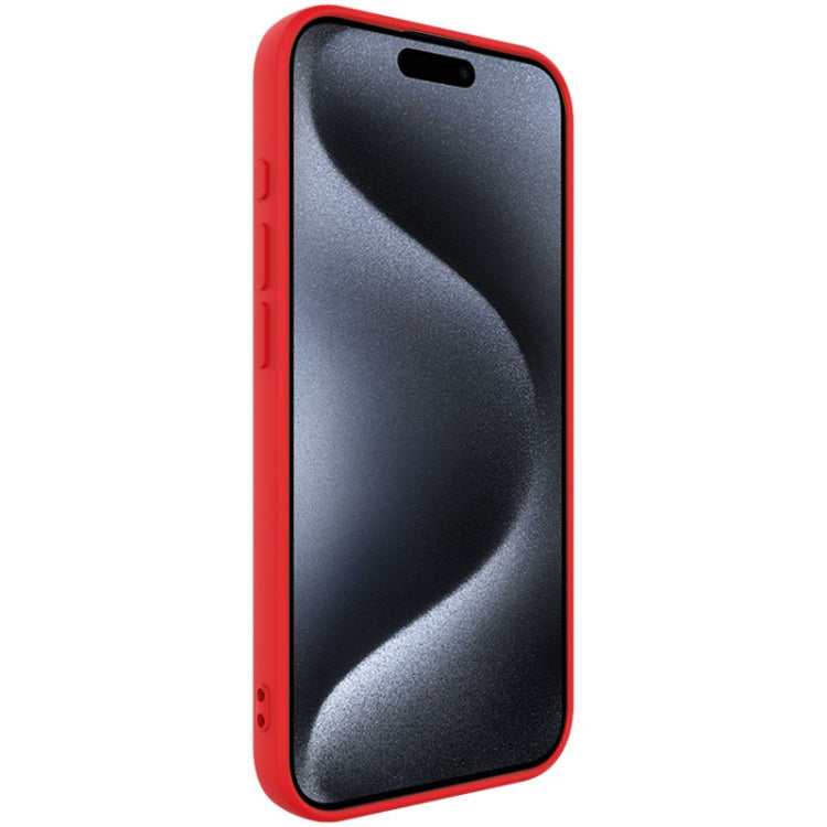 IMAK Silikónový obal pre Apple iPhone 15 Pro - červený