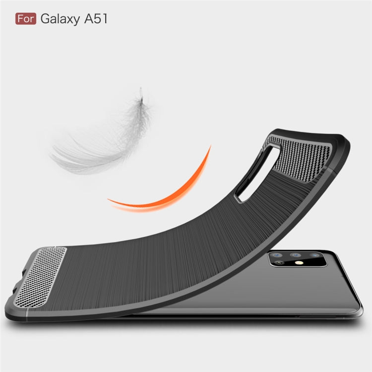 CARBON zadný obal pre Samsung Galaxy A51 - červený