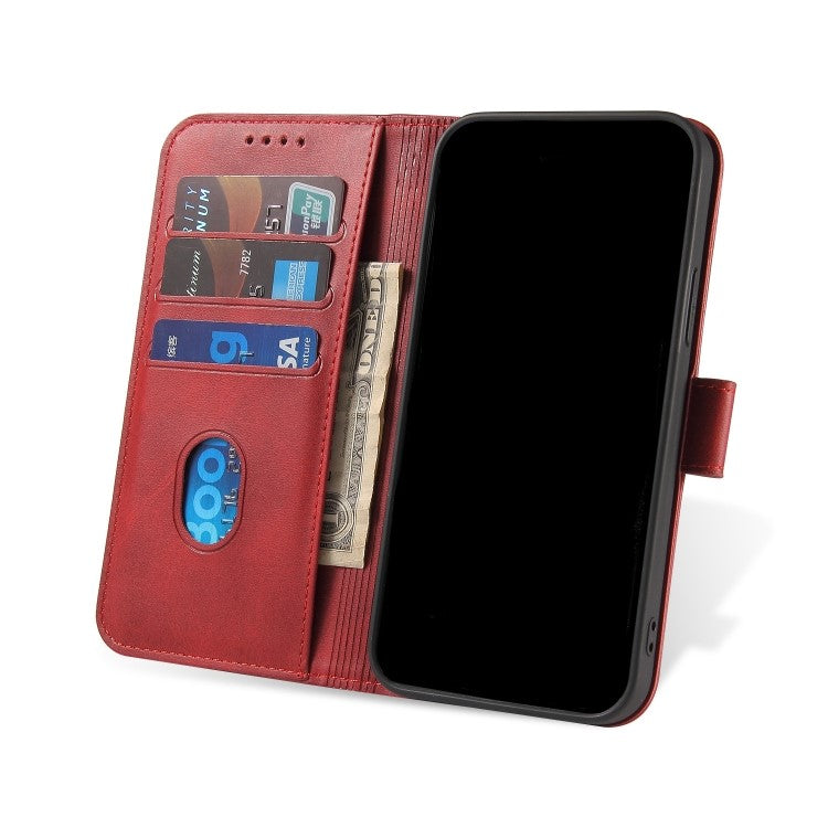 BUCKLE Peňaženkový kryt pre Samsung Galaxy S22 - červený