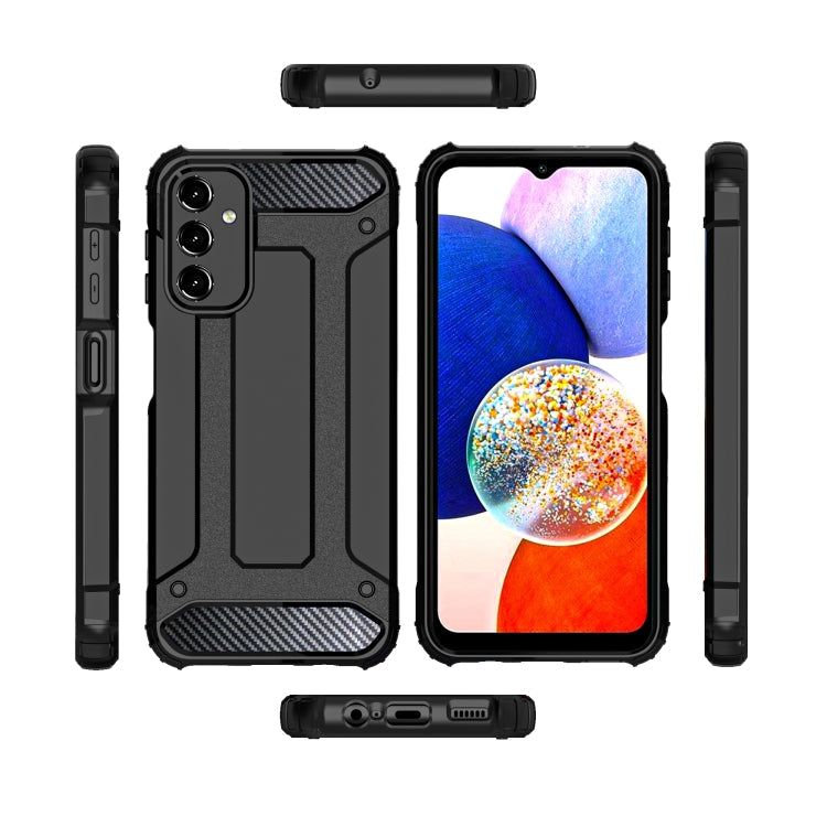 HYBRID ARMOR Tvrdený kryt na Samsung Galaxy A14 / A14 5G - červený
