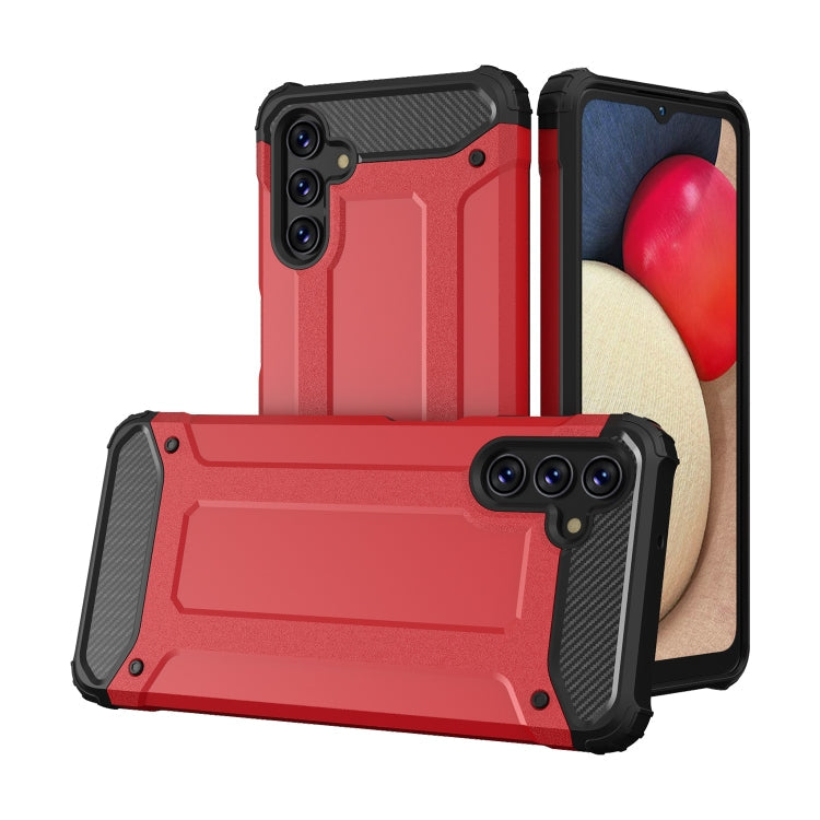 HYBRID ARMOR Tvrdený kryt na Samsung Galaxy A13 4G - červený