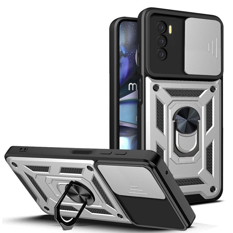 SLIDING Tvrdený kryt pre Motorola Moto G42 - sivý