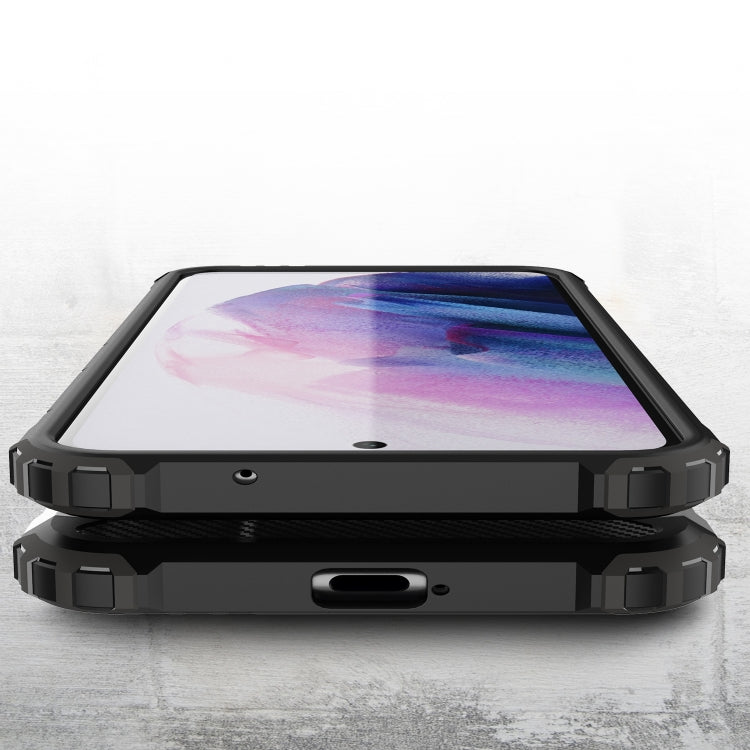 HYBRID ARMOR Tvrdený kryt na Samsung Galaxy S21 FE - červený