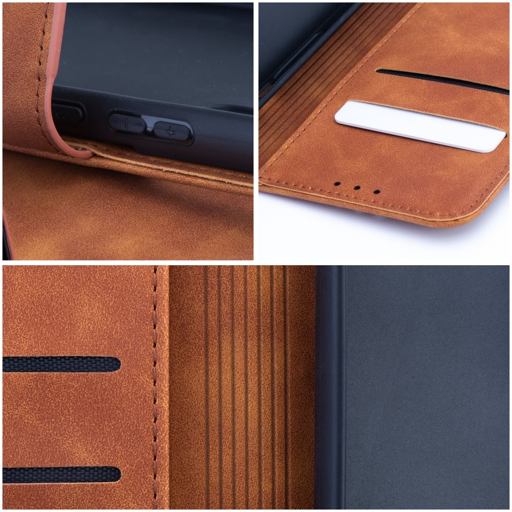 TENDER Knižkové puzdro pre Xiaomi Redmi Note 13 - hnedé