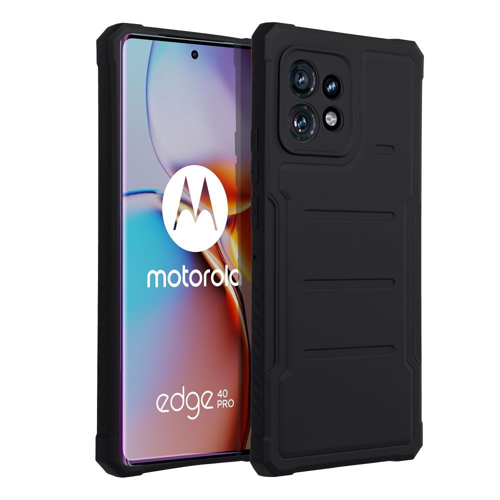 HEAVY DUTY Zadný kryt pre Motorola Moto Edge 40 Pro - čierny