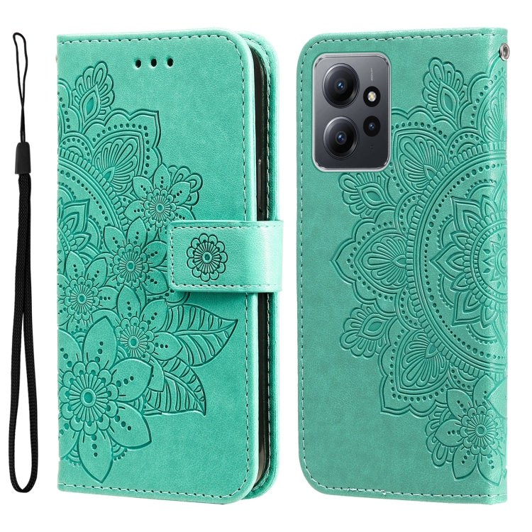 Knižkové puzdro pre Xiaomi Redmi Note 12 - Knižkové MANDALA zelené
