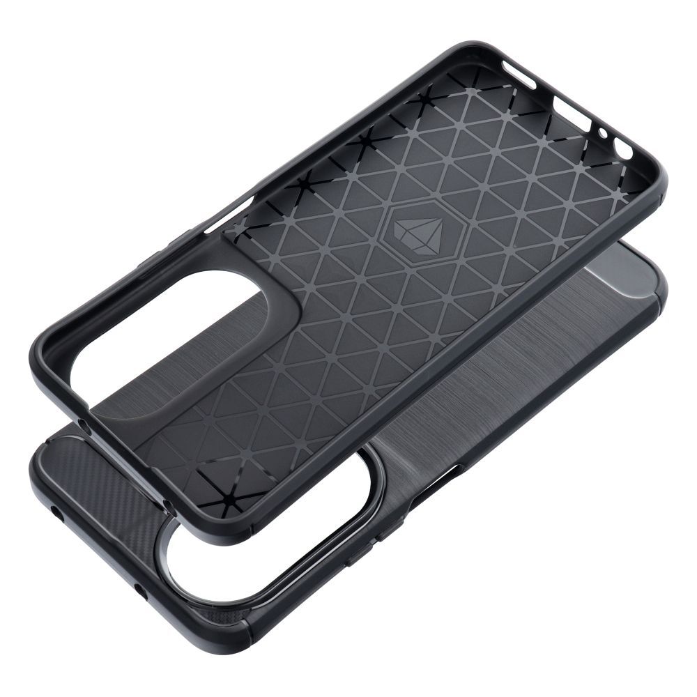 CARBON Zadný silikónový kryt pre Honor X7b - čierny