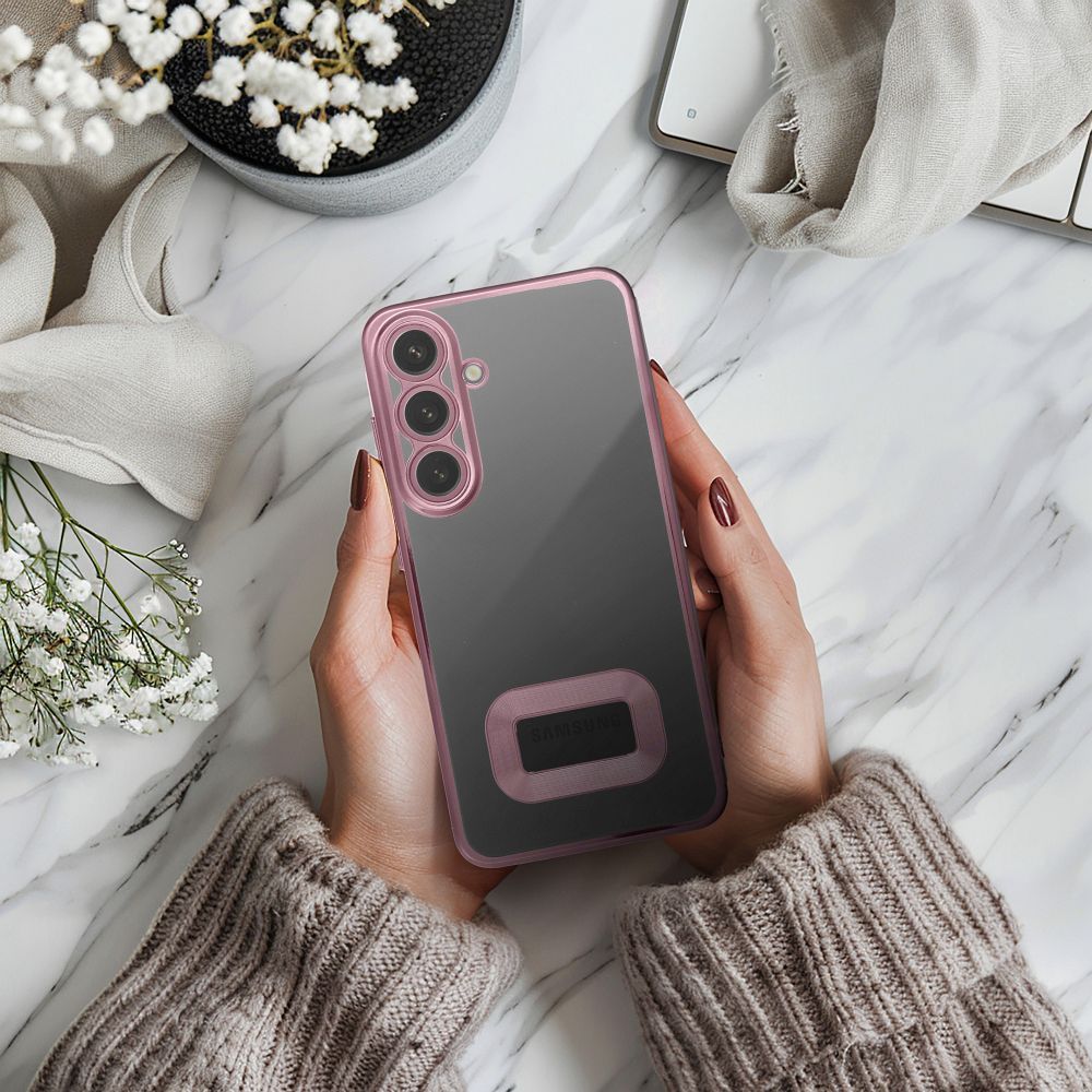 GLAM Zadný silikónový kryt pre Honor X7b - rose gold