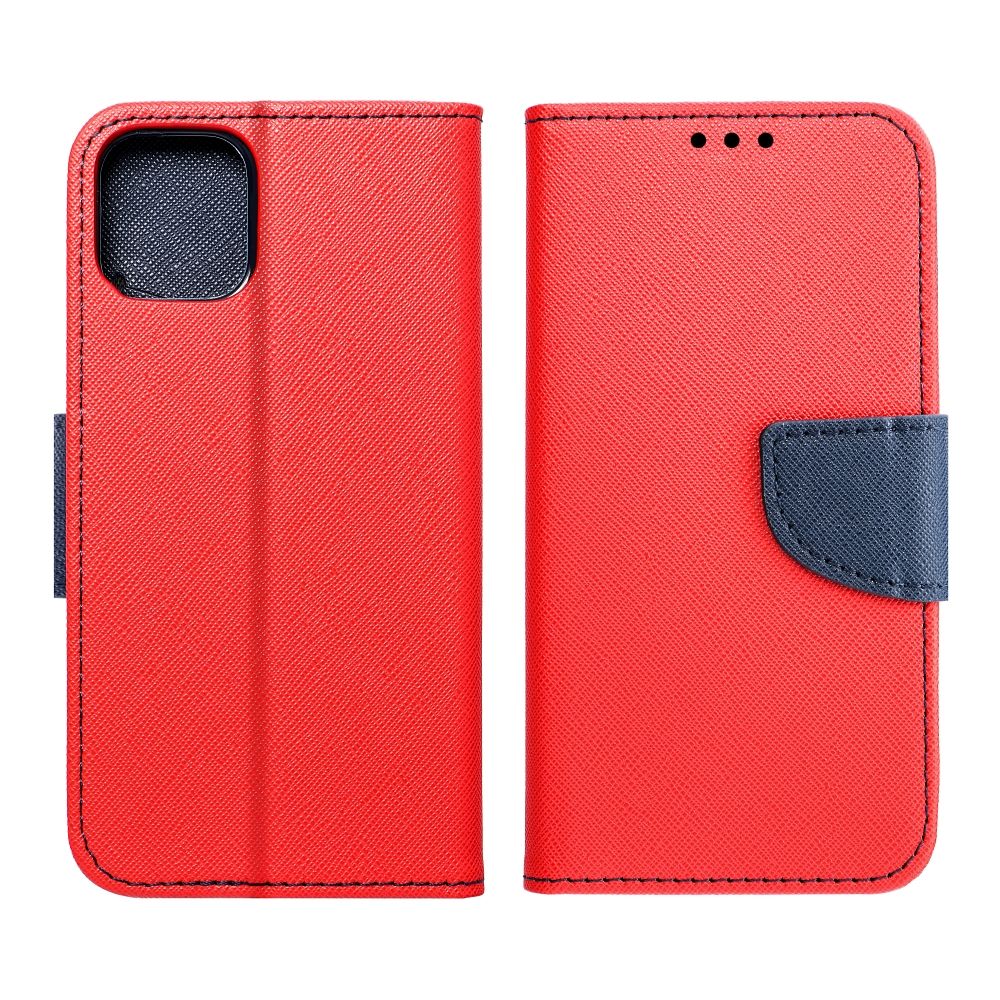 FANCY knižkové puzdro na Apple iPhone 16 Pro červené / tmavomodré