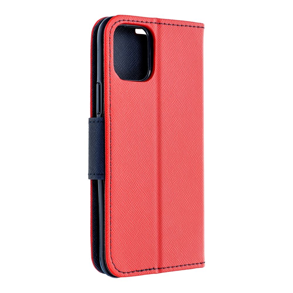 FANCY knižkové puzdro na Apple iPhone 16 Pro červené / tmavomodré