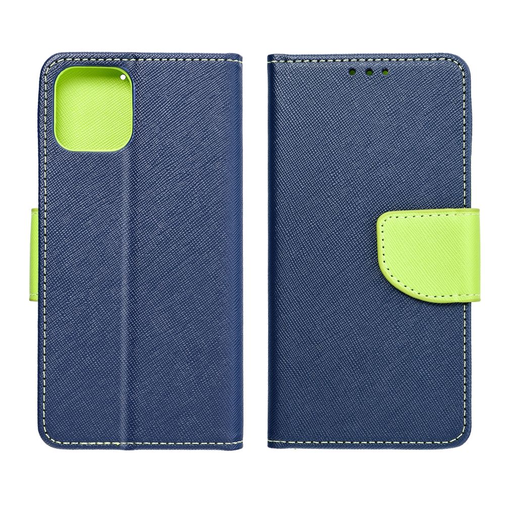 FANCY knižkové puzdro Apple iPhone 16 navy / limetka