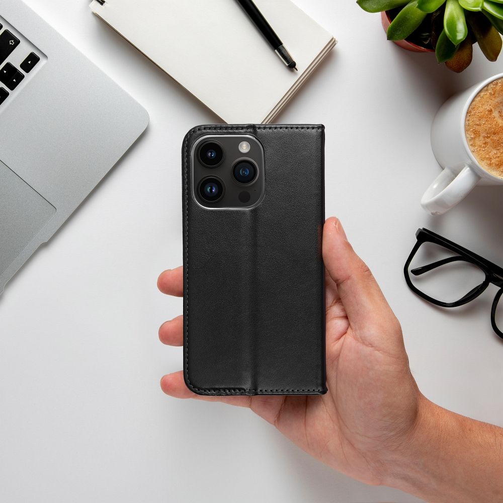Knižkové puzdro SMART MAGNETO na Apple iPhone 16 Plus čierne