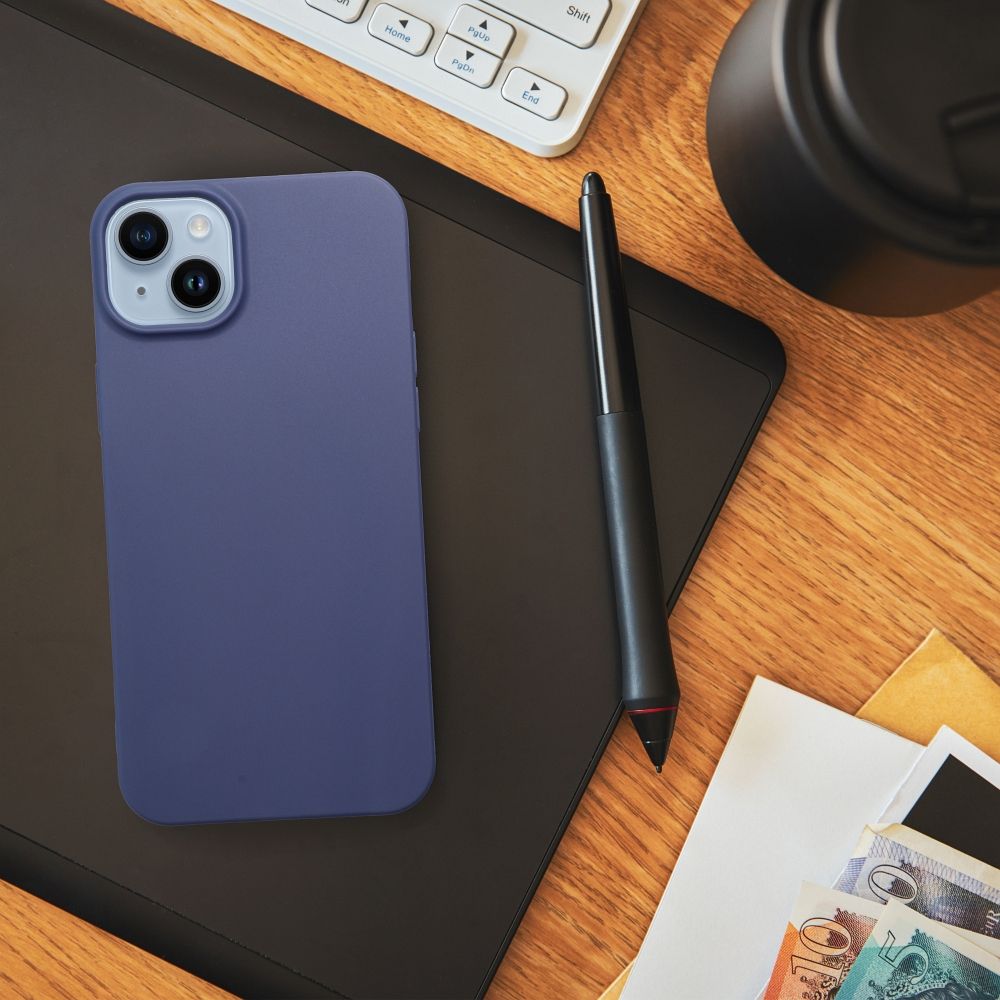 MATT Zadný silkonový kryt pre Samsung Galaxy A25 5G - modrý