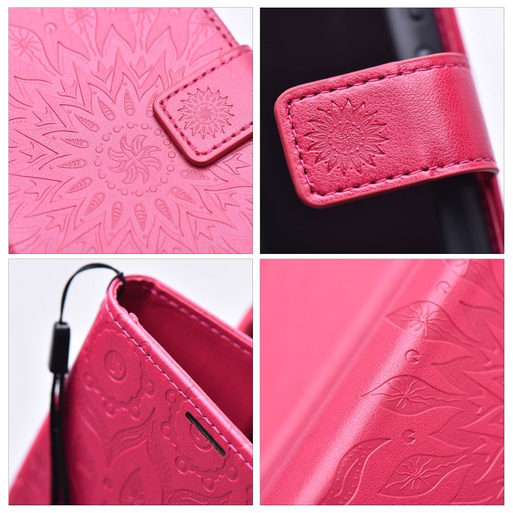 Knižkové puzdro MEZZO pre Samsung Galaxy S25 mandala magenta