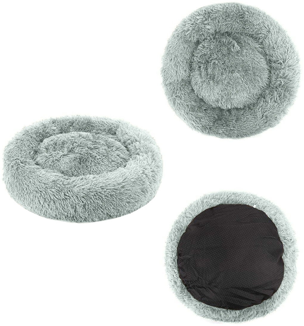 Plyšová posteľ S 40cm - svetlosivá