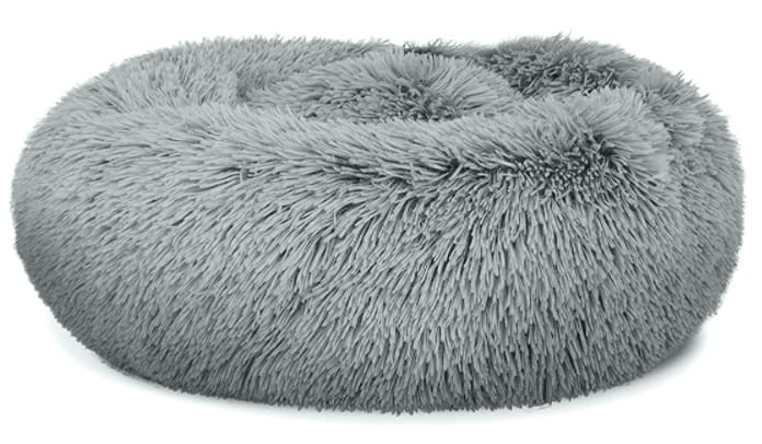 Plyšová posteľ S 40cm - svetlosivá x 30