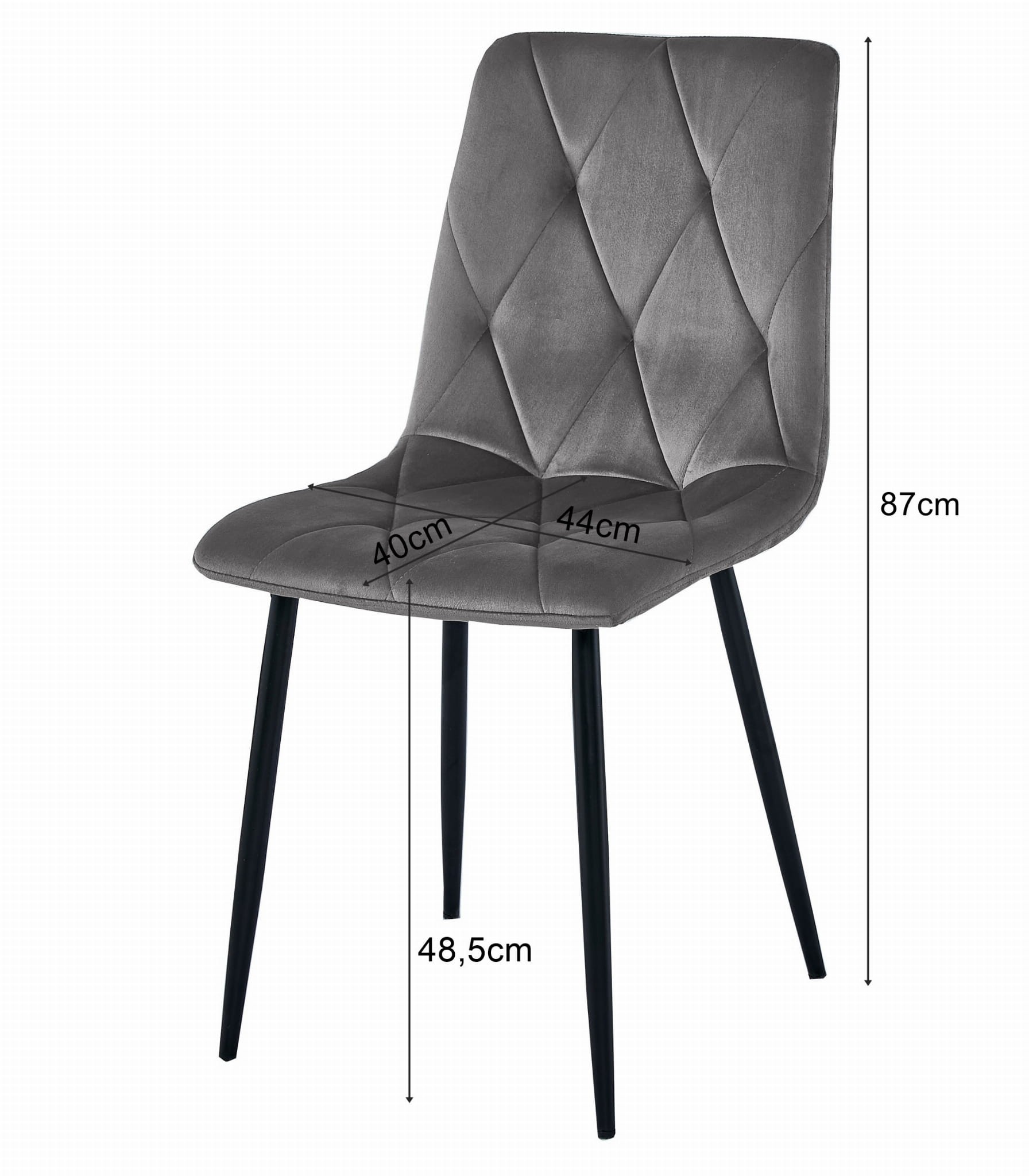 Sada NP stola 120x80cm Craft Black + 4 stoličky LIBRA sivé