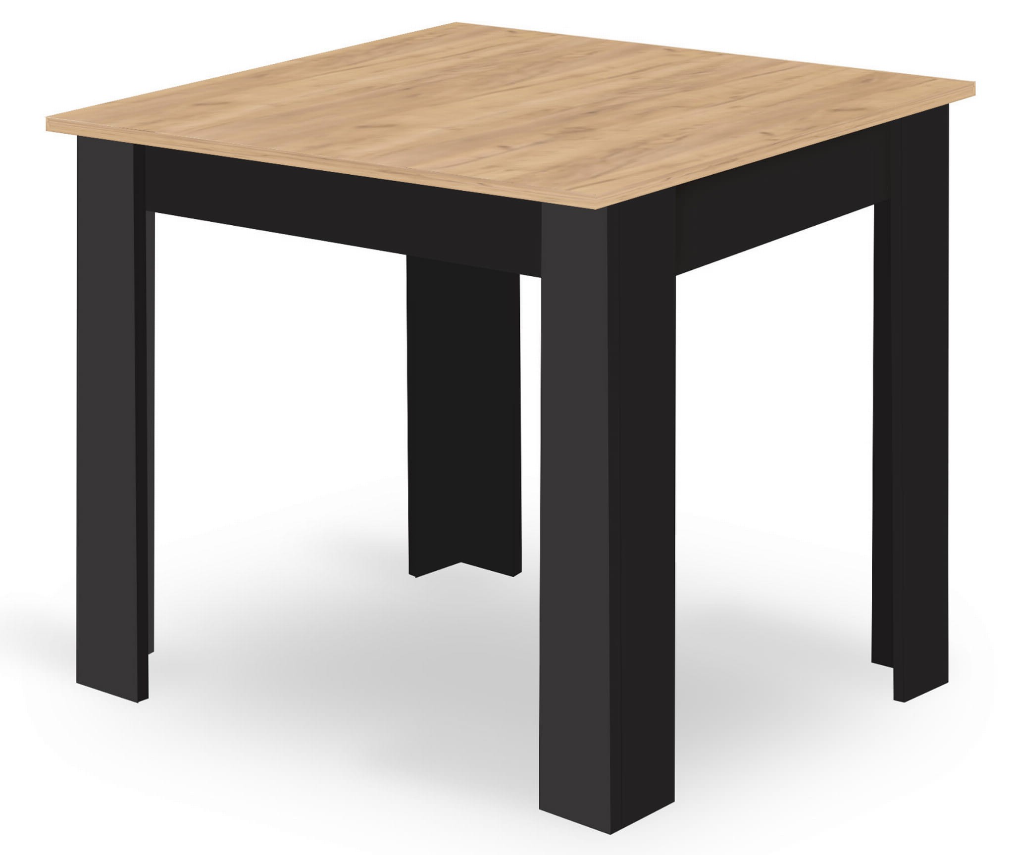 Stôl Artisan NP 80x80, čierne nohy