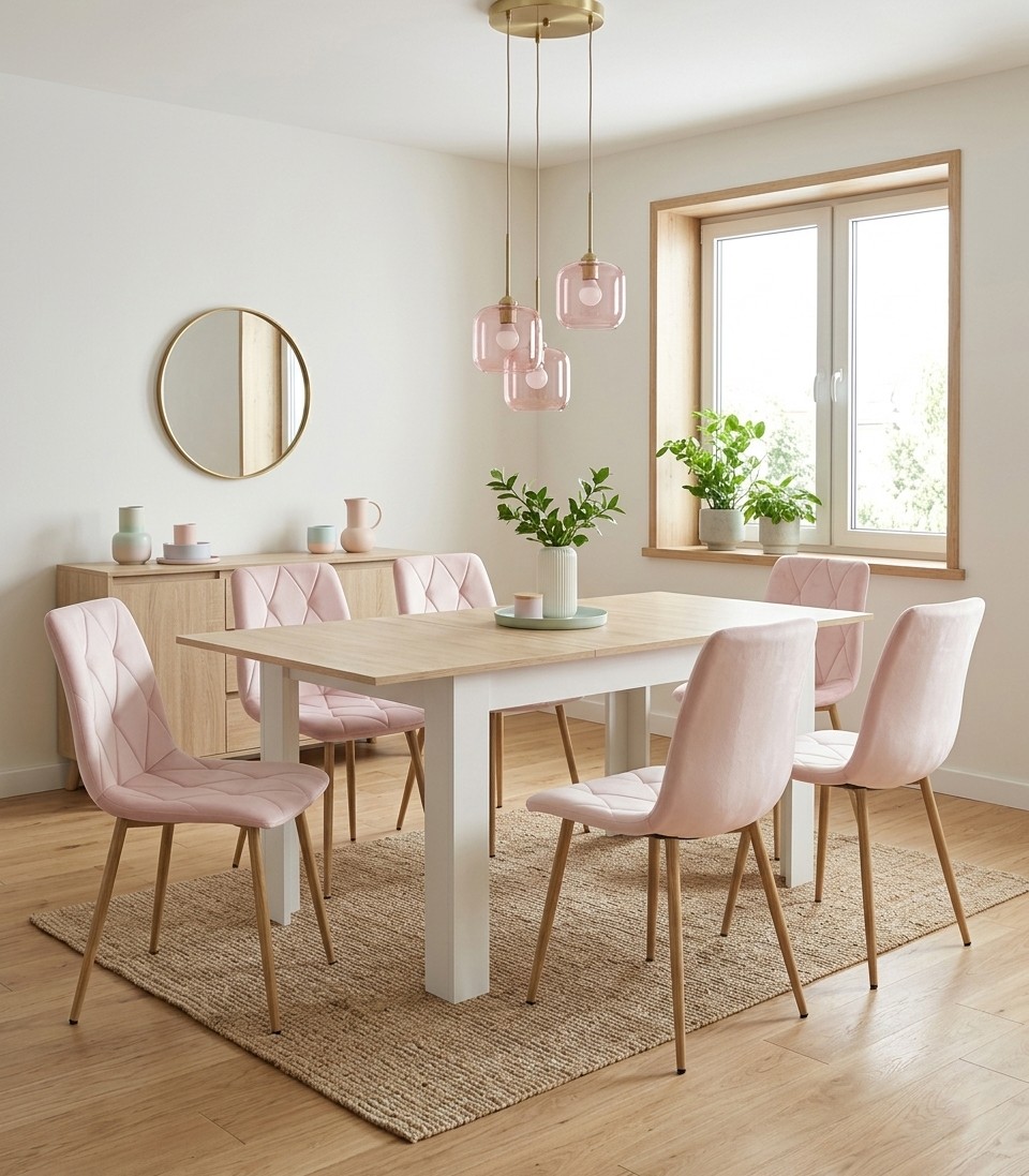 Rozkladací stôl NP 120-160x80 Sonoma - biele nohy