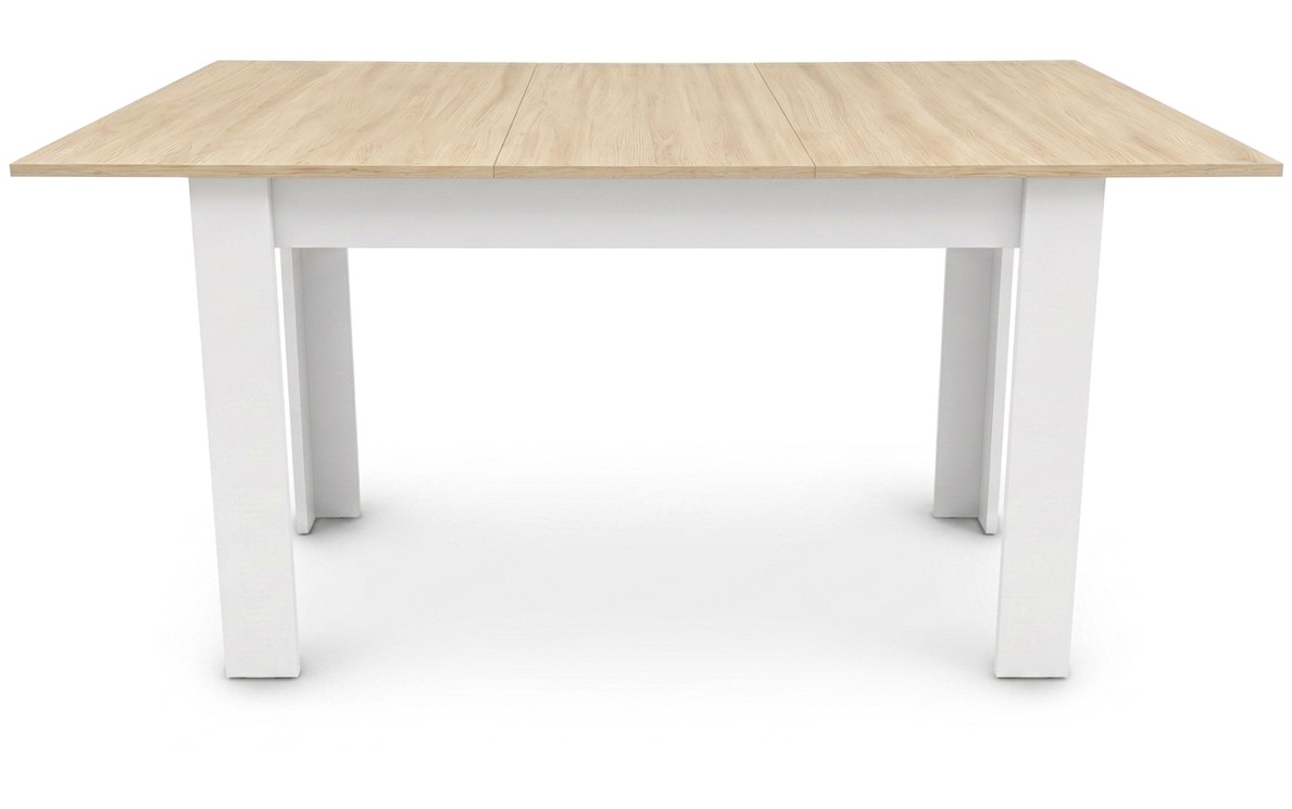 Rozkladací stôl NP 120-160x80 Sonoma - biele nohy