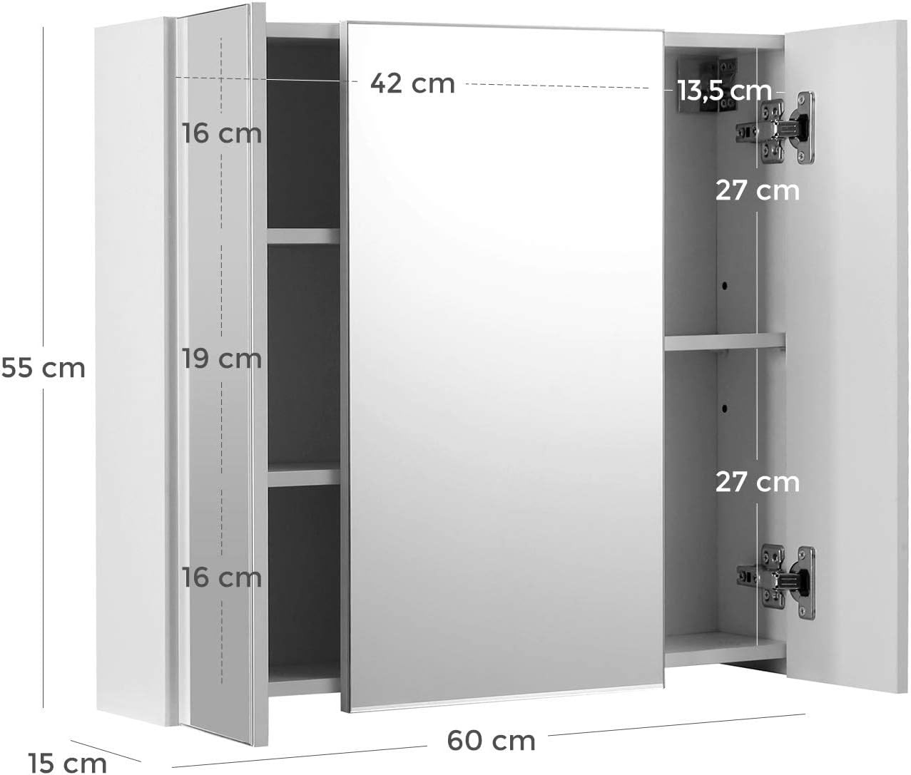 Kúpeľňová skrinka so zrkadlom - BBK22WTV1