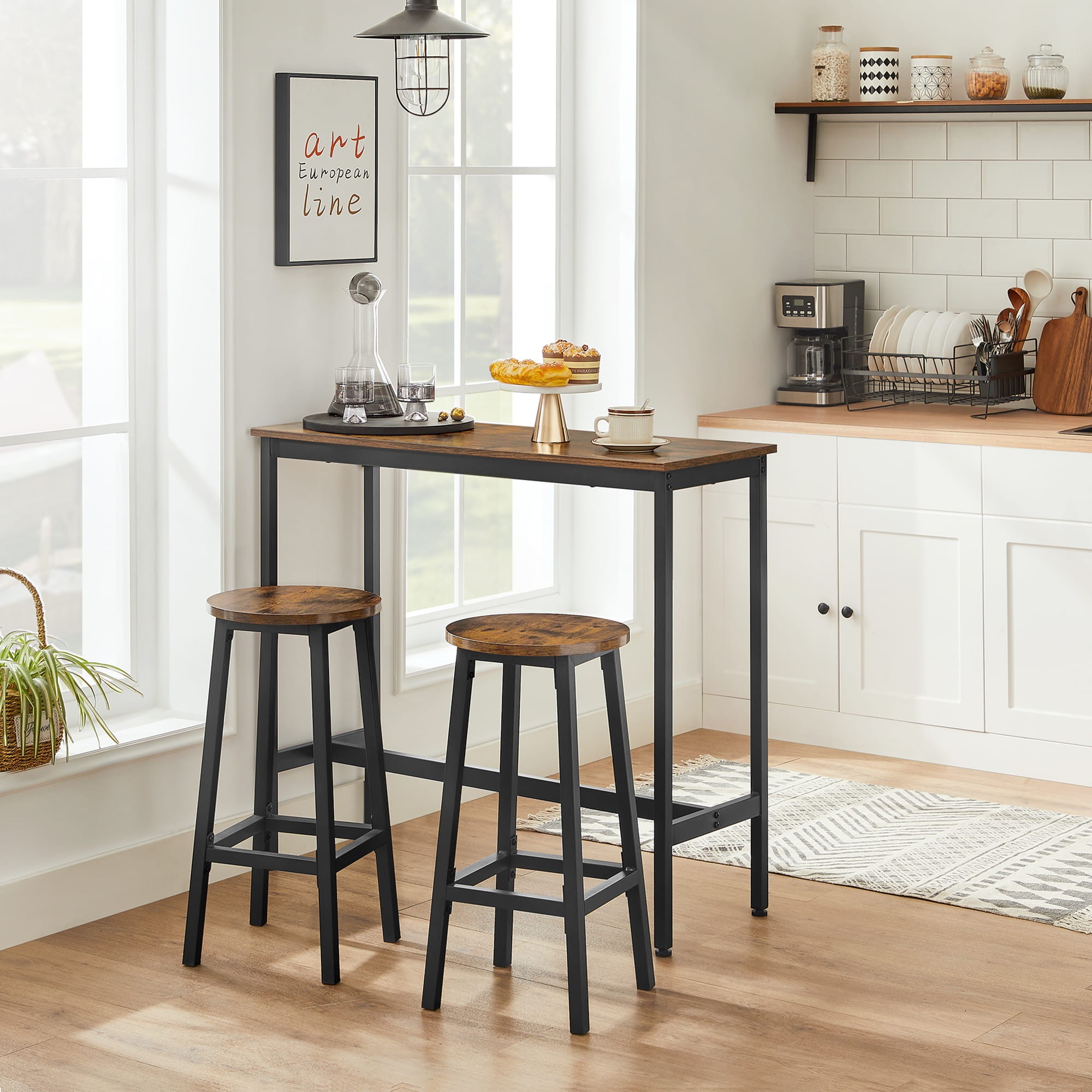 Barový stôl + 2 stoličky - LBT219B01V1