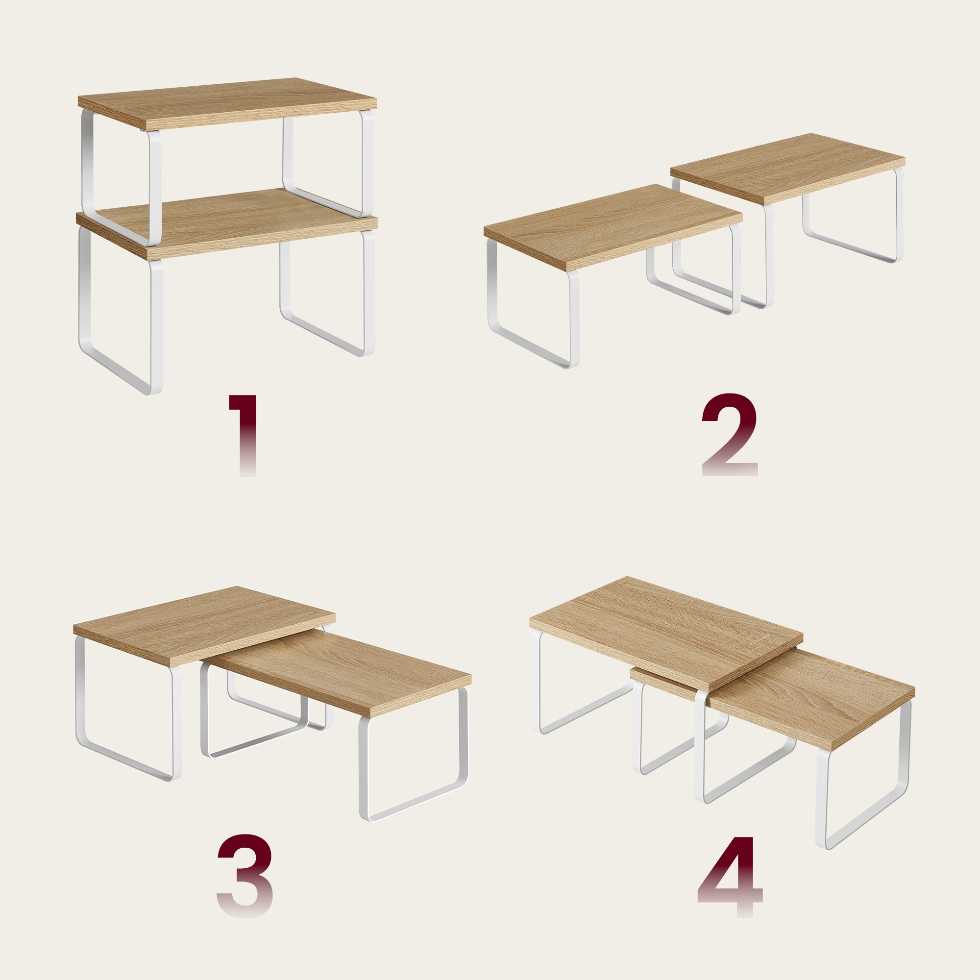 Kuchynské police x2 - sonoma - KCS020W11
