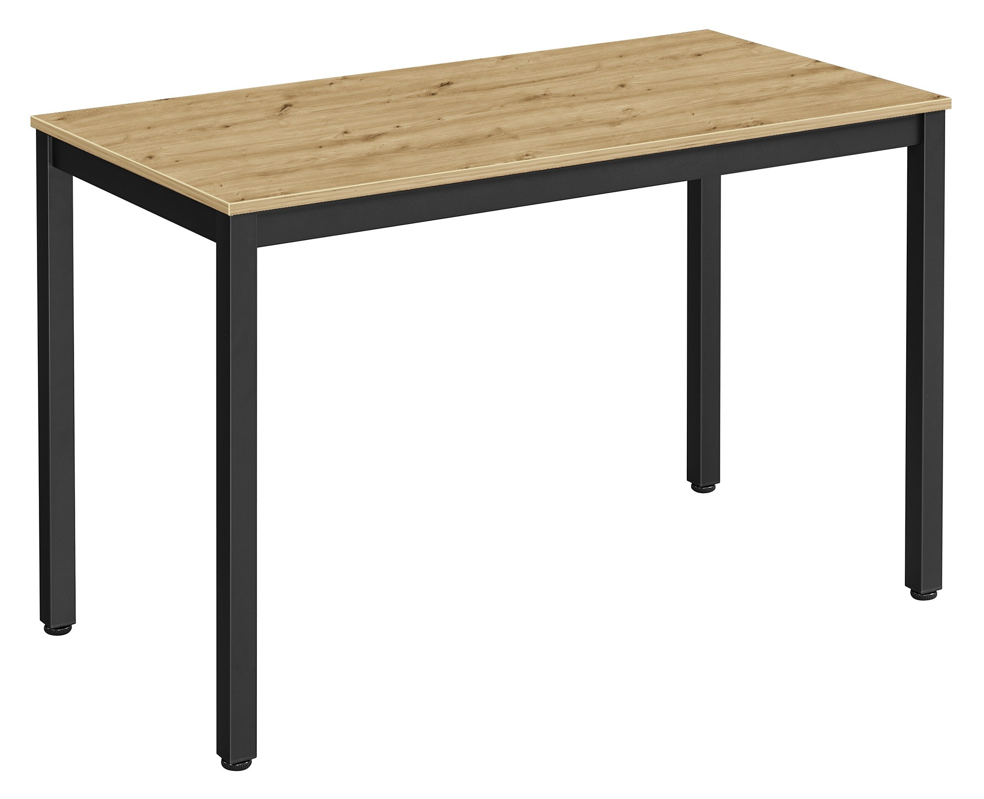 Stôl TESSA 120 cm x 60 cm - remeselnícky / čierne nohy