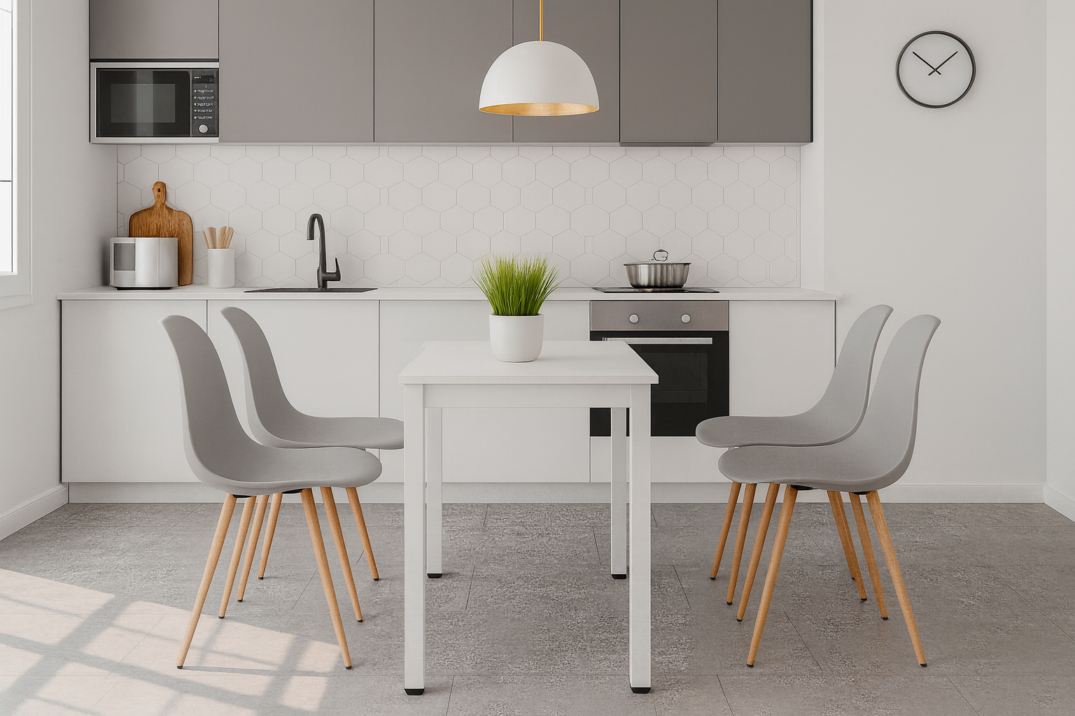 Stôl TESSA 120 cm x 60 cm - biely / biele nohy
