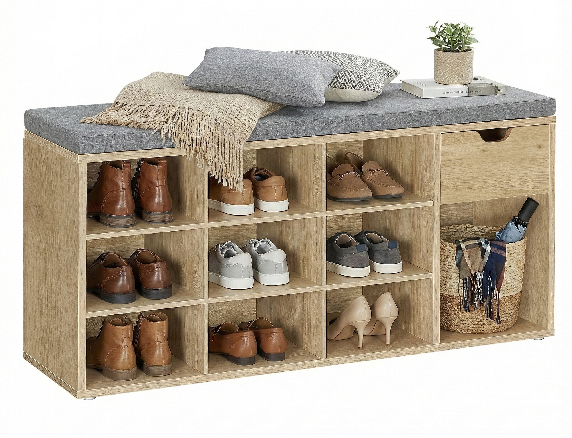 Skrinka na topánky so sedadlom - artisan - LHS024B88
