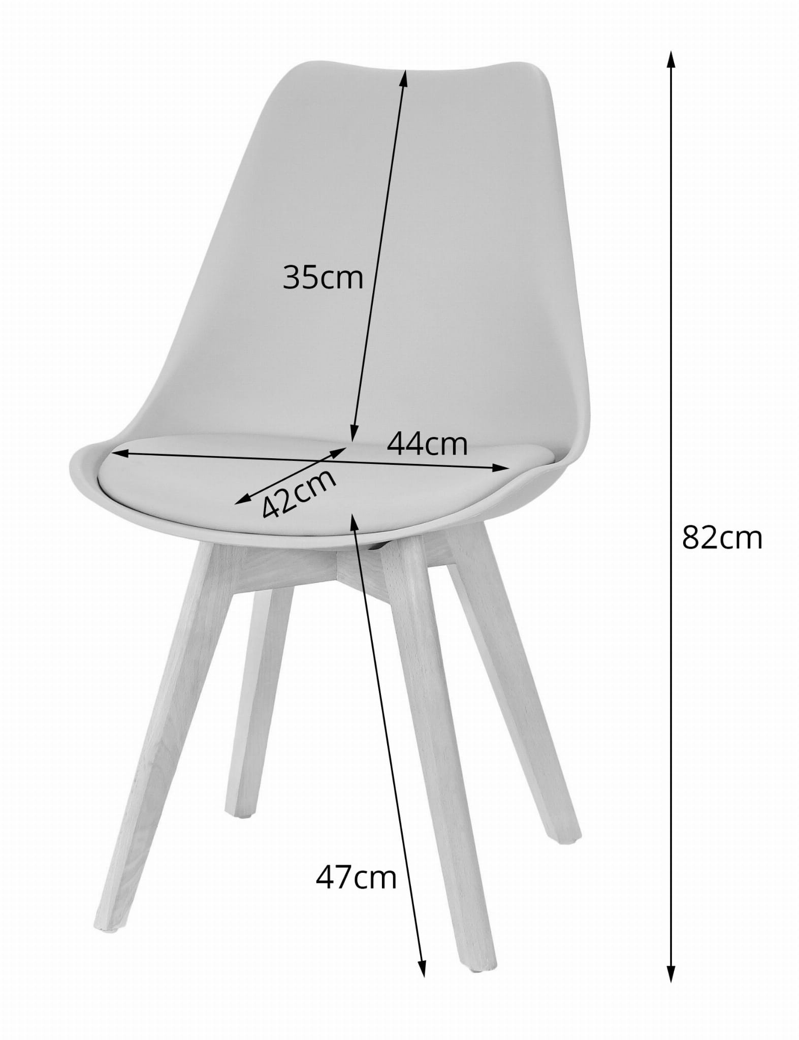 Stolička MARK sivá / Prírodné nohy x 3