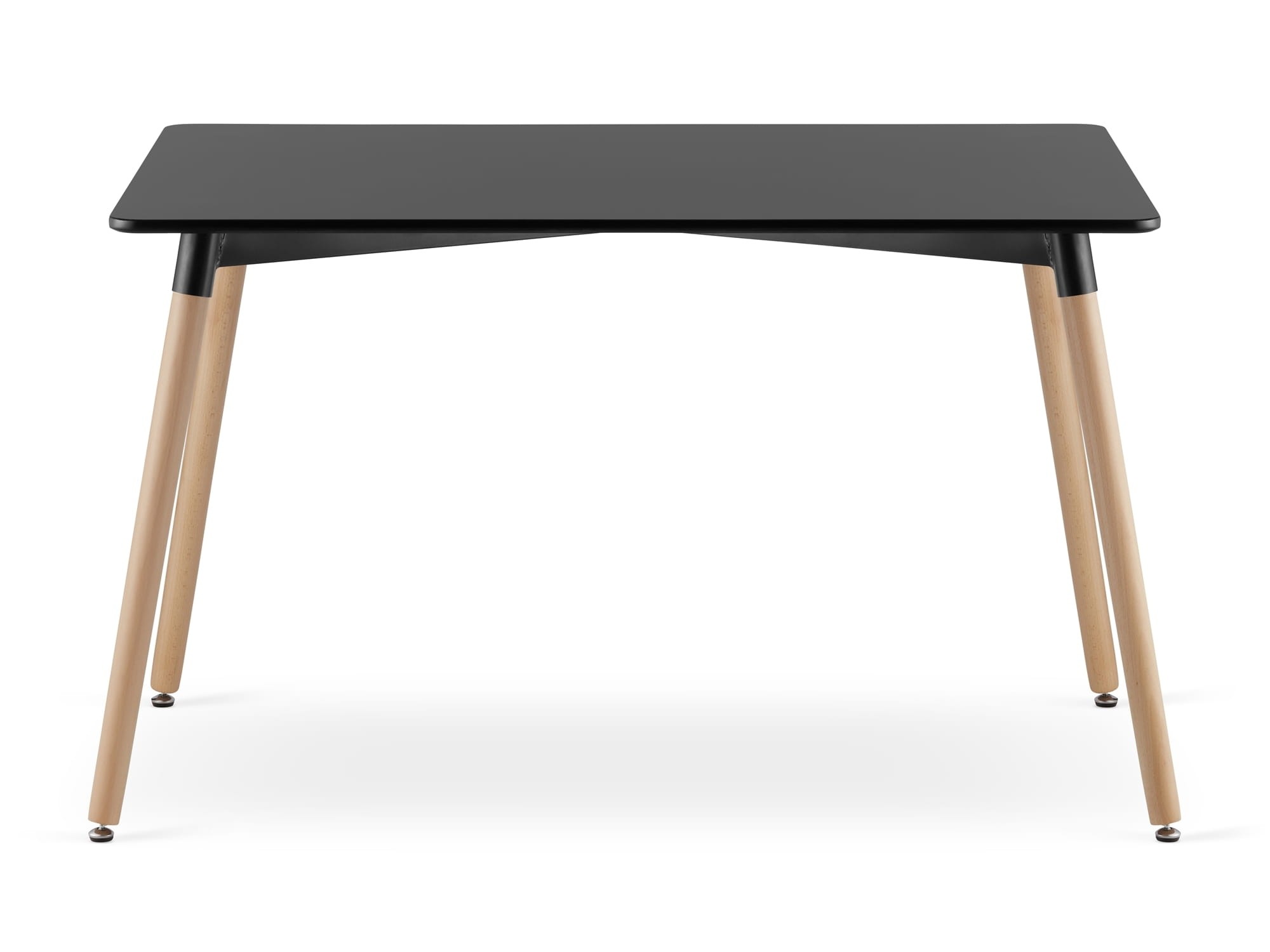 Stôl ADRIA 120 cm x 80 cm - čierny / prírodné nohy