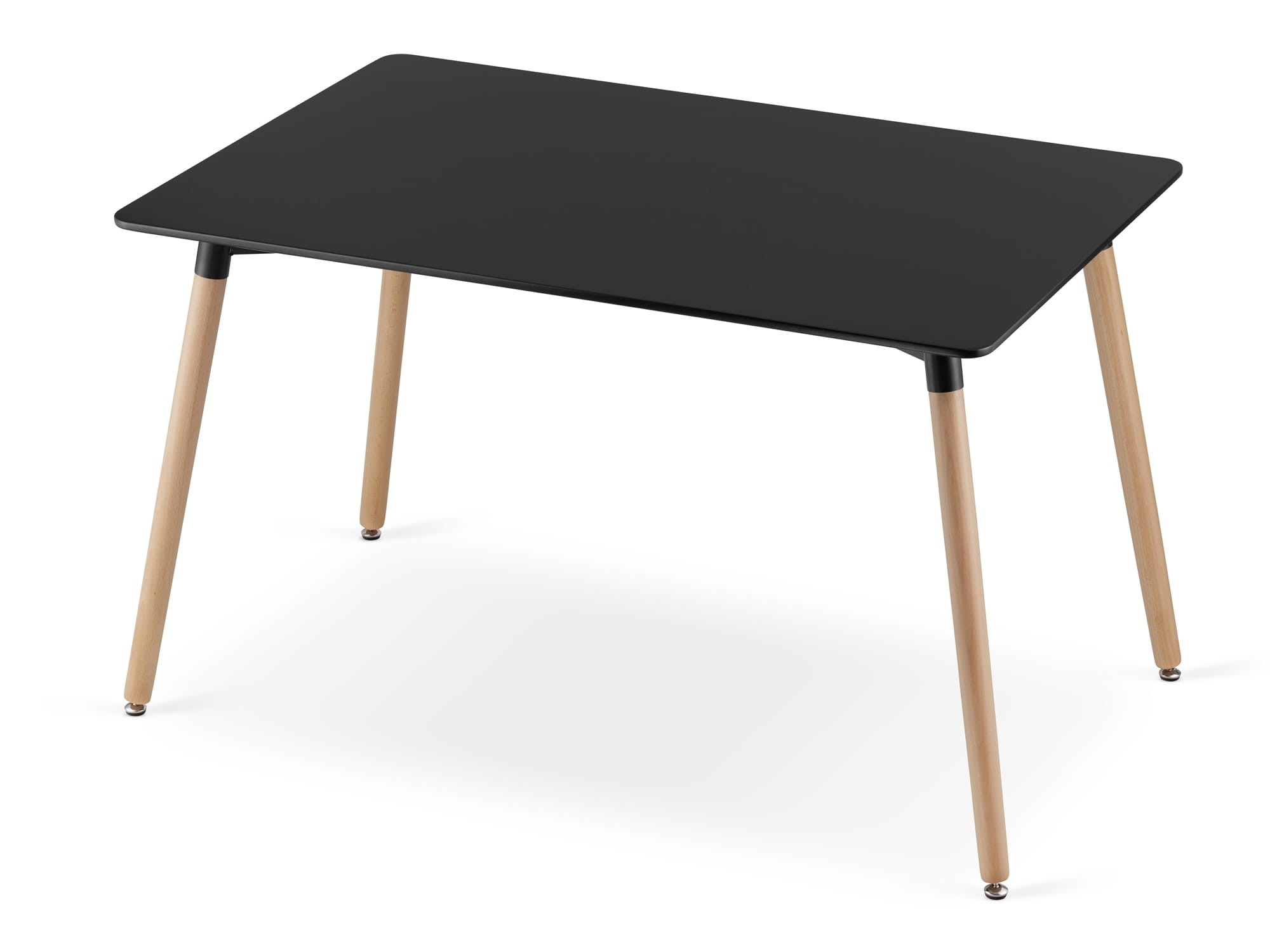 Stôl ADRIA 120 cm x 80 cm - čierny / prírodné nohy