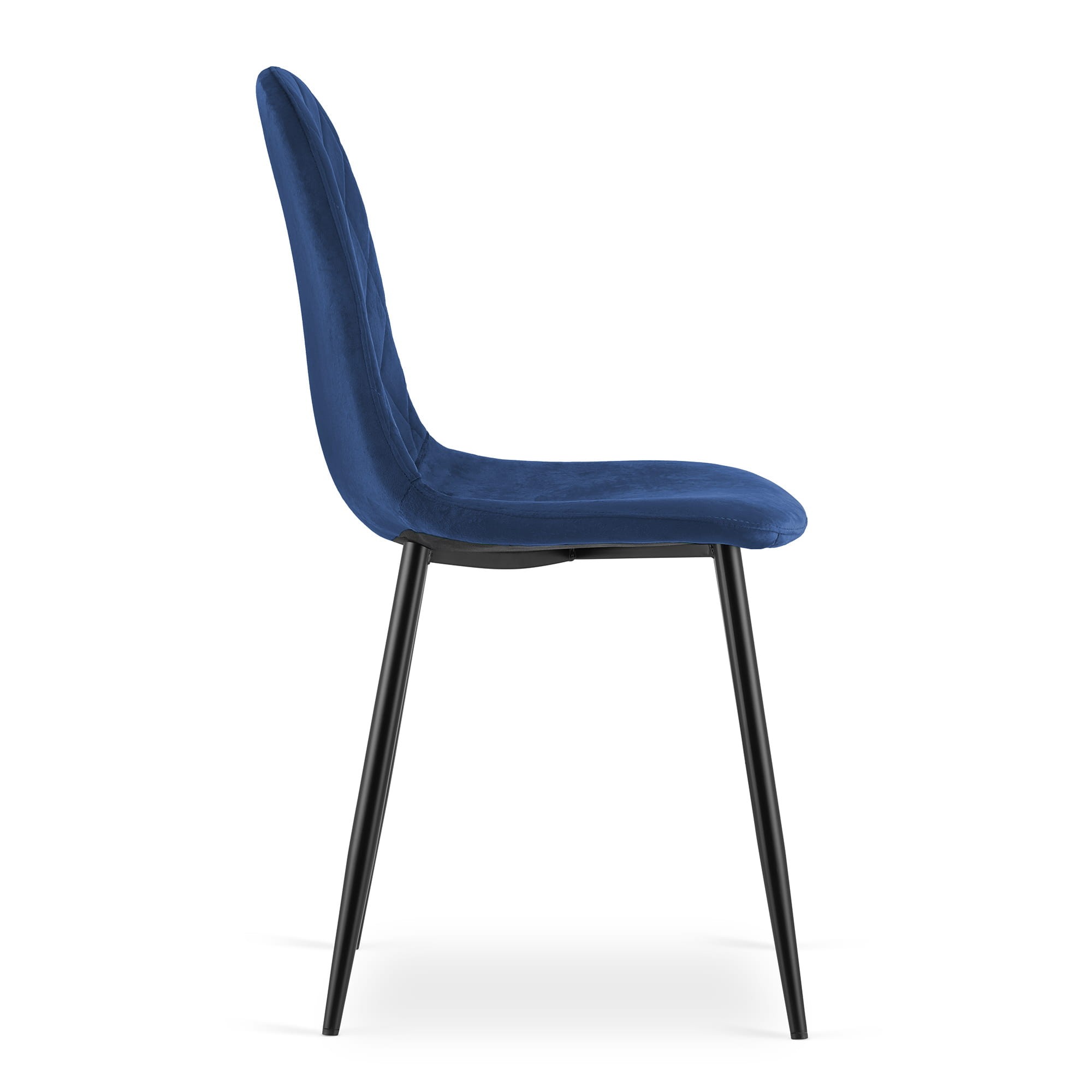 Stolička ASTI - tmavomodrý zamat / čierne nohy x 1