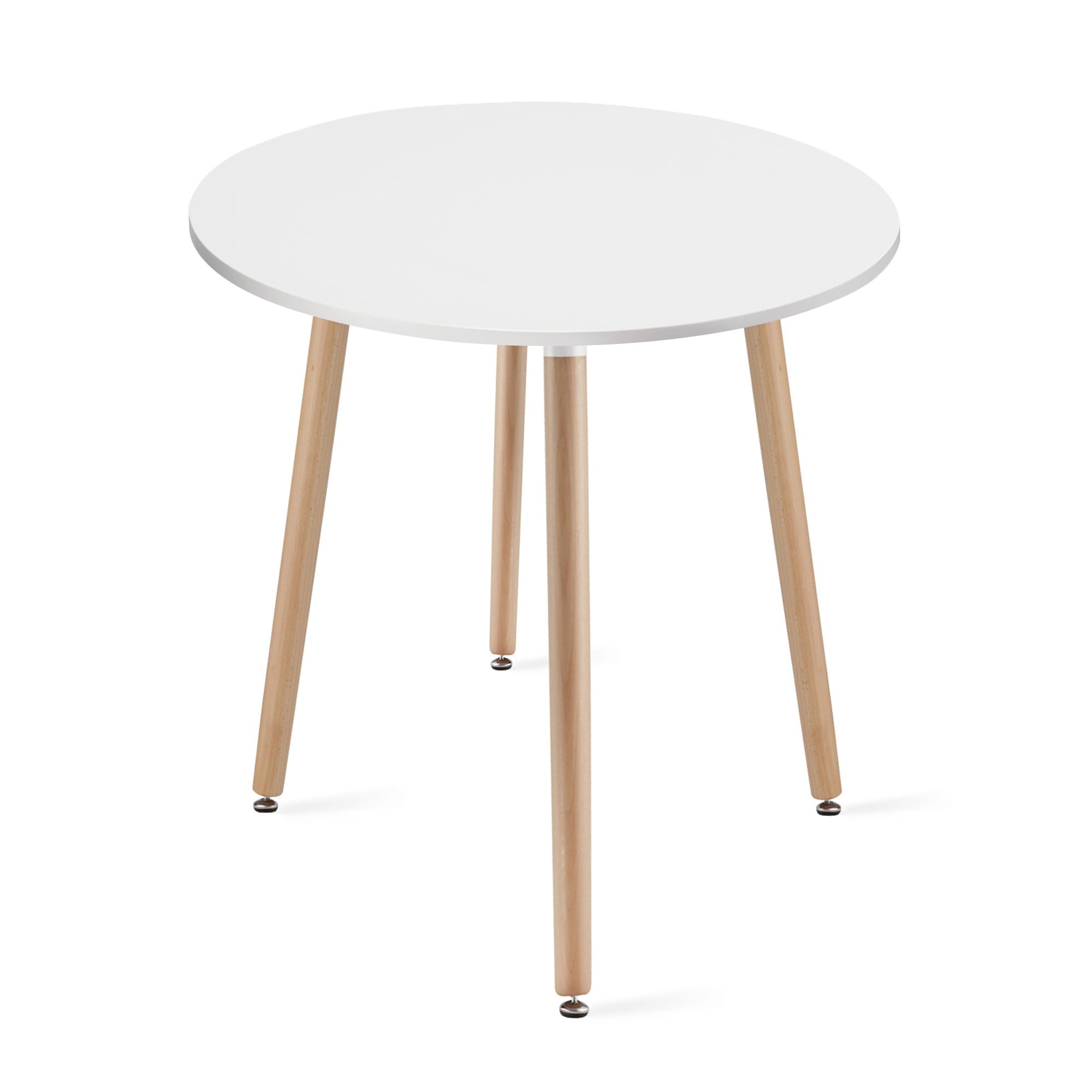 Okrúhly stôl KAMI 60 cm - biely / prírodné nohy