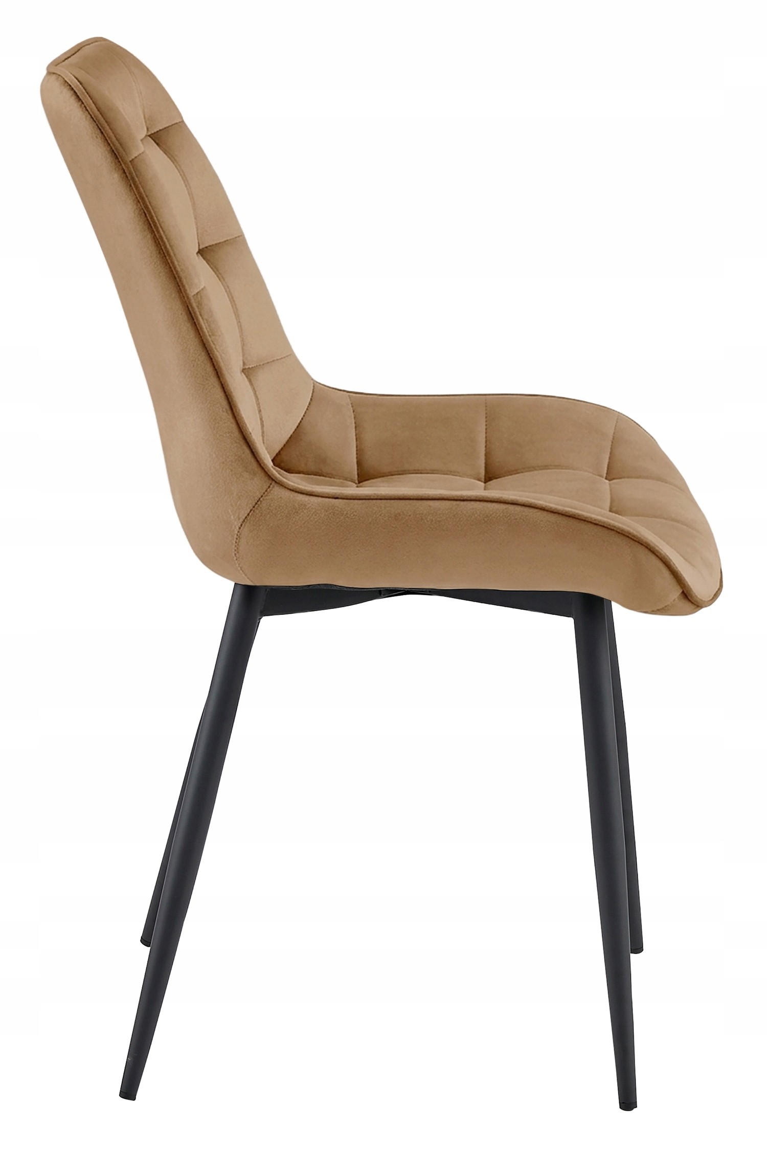 Stolička BERA - zamatovo hnedá / čierne nohy x 2