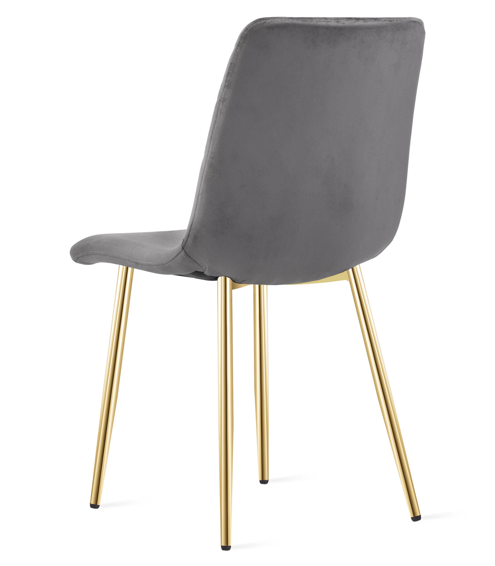 TURIN stolička - tmavosivý zamat / zlaté nohy x 3