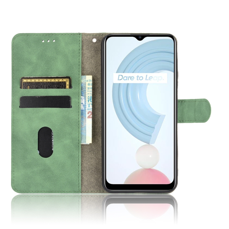 9D SKLO + PUZDRO 2v1 pre Realme C21 - Knižkové Solid zelené