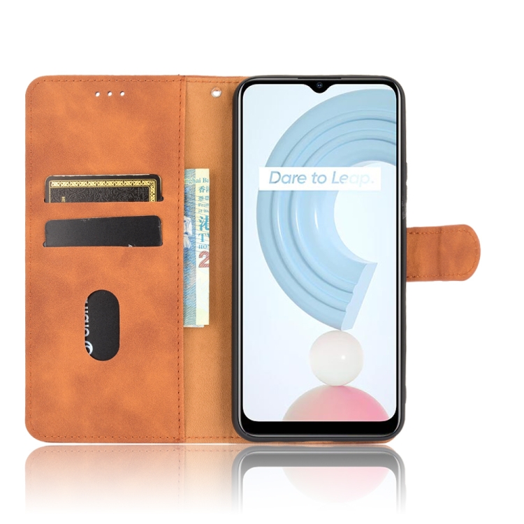 Knižkové puzdro na Realme C21 - Solid hnedé