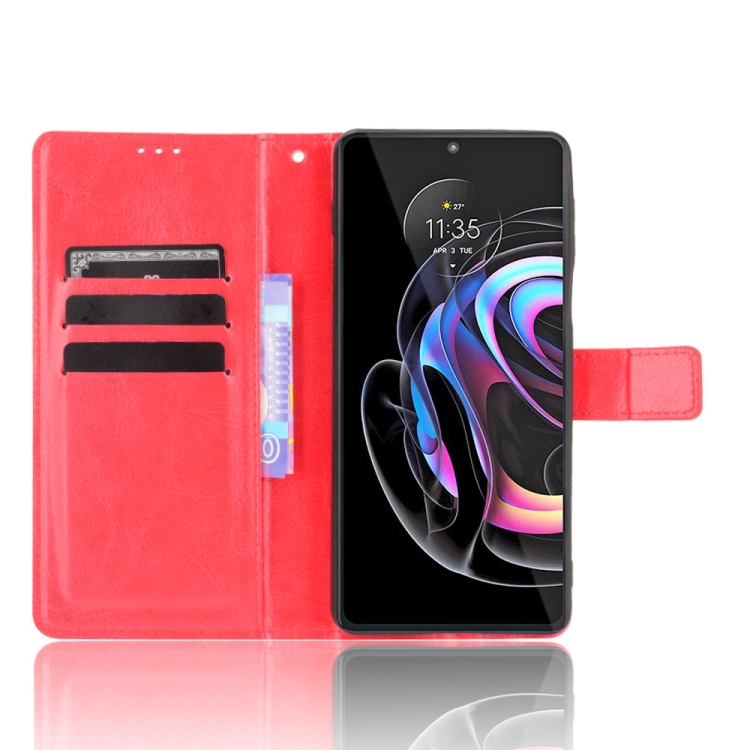 9D SKLO + PÚZDRO 2v1 pre Motorola Moto Edge 20 Pro - Solid červené