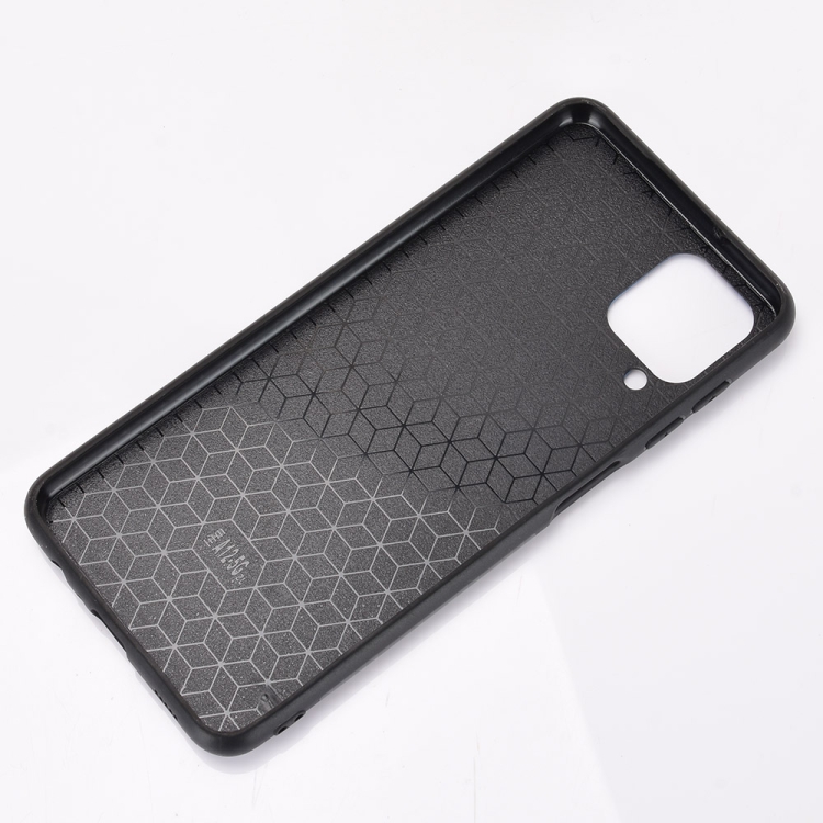 Silikonové puzdro na Samsung Galaxy A12 - Sewing hnedé