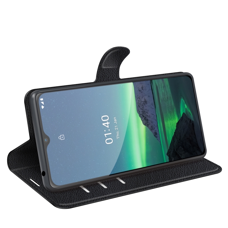 9D SKLO + PÚZDRO 2v1 pre Nokia 1.4 - Knižkové puzdro Solid čierne