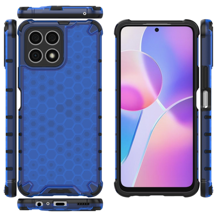 Tvrdený kryt pre Honor X8 - Honeycomb modrý