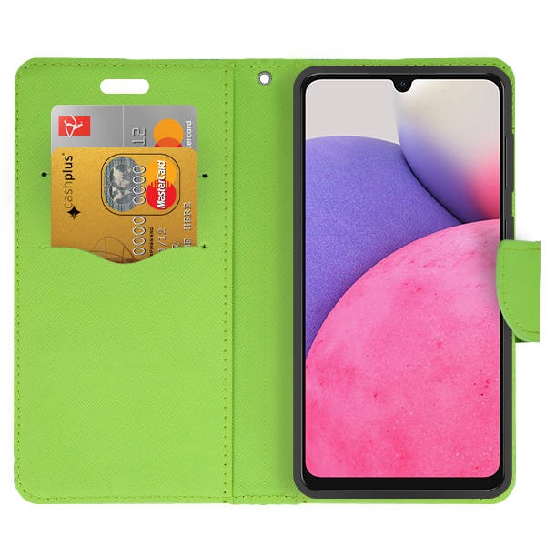 Knižkové puzdro pre Samsung Galaxy A23 / A23 5G - Smart Fancy modro zelené