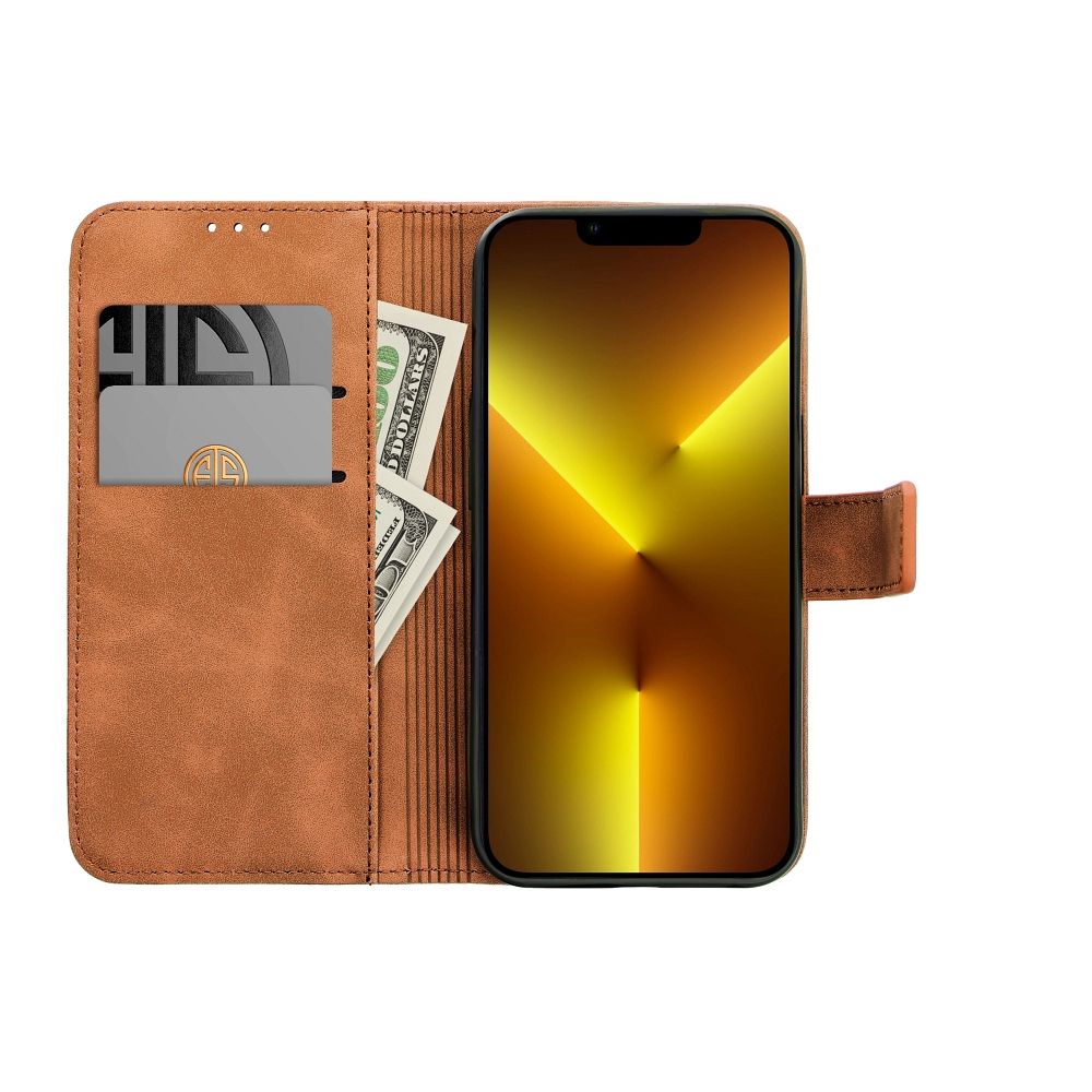 Knižkové puzdro pre Xiaomi 12 Lite - Solid hnedé